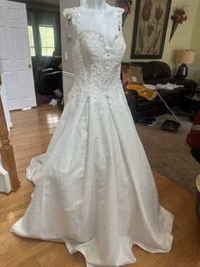 Dancing Queen #0080Lace & Shimmer Glitter Tulle Crystal Wedding Gown Sz XXXL NWT